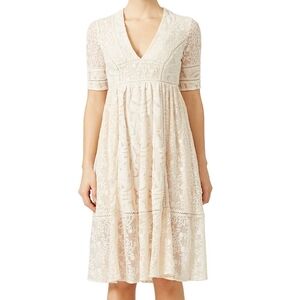 Free People Cream Lace Dress